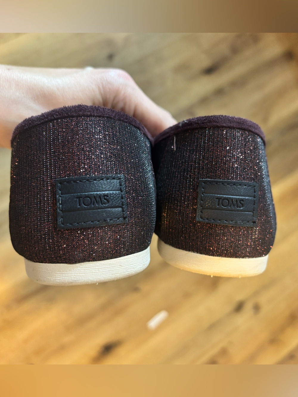 Toms BlackBerry Alpargata Glitter Slip-On - 11 - Picture 3 of 4